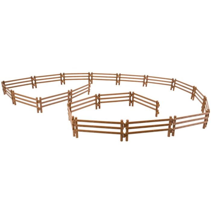 TOYMANY 20PCS Horse Corral Fencing Accessories Playset, Plastic Fence Toys for Farm Barn Paddock Horse Stable or Farm Animals Horses Figurines, Educational Gift Cake Toppers for Kids Toddler - Image 16