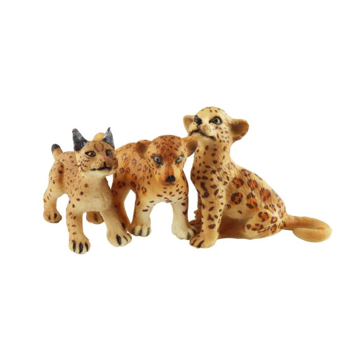 TOYMANY 11 Safari Animal Figurines, High Emulational Detailed Baby Plastic Zoo Animals, Lions Tigers Cheetahs Lynx Figure Toy Set, Easter Eggs Cake Toppers Christmas Birthday Gift for Kids Toddlers - Image 11