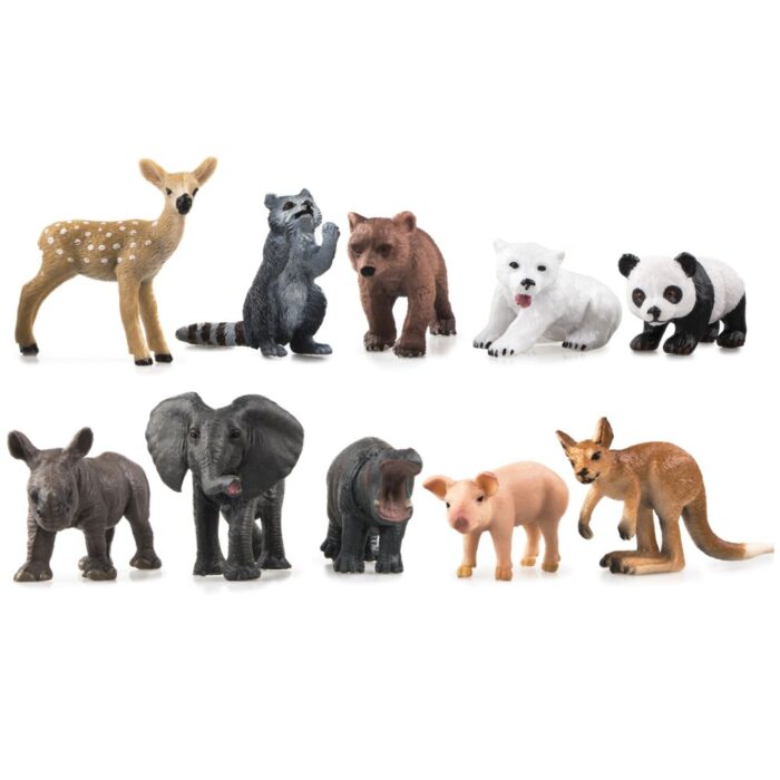 TOYMANY 12PCS Zoo Animal Figurines, High Emulational Detailed Baby Animals Figures, Easter Eggs Education Birthday Gift Christmas Toy Set for Kids Children - Image 17