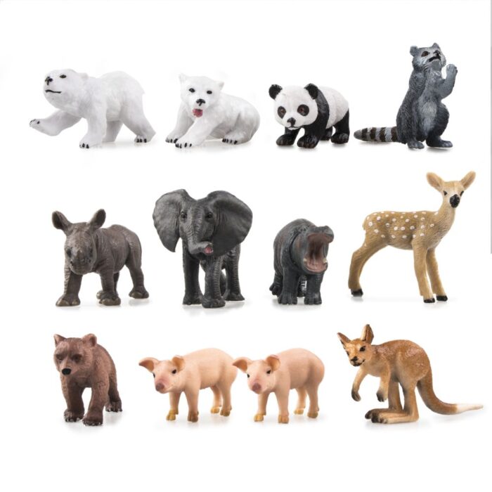 TOYMANY 12PCS Zoo Animal Figurines, High Emulational Detailed Baby Animals Figures, Easter Eggs Education Birthday Gift Christmas Toy Set for Kids Children - Image 16