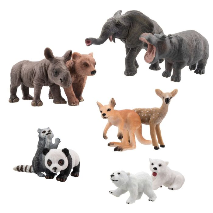 TOYMANY 12PCS Zoo Animal Figurines, High Emulational Detailed Baby Animals Figures, Easter Eggs Education Birthday Gift Christmas Toy Set for Kids Children - Image 13