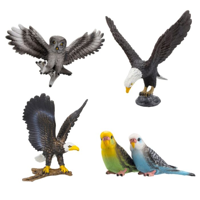 TOYMANY 5PCS Realistic Textures Bird Figurines, Tiny Birds Animal Figures Toy Set Includes Bald Eagles Owl, Easter Eggs Educational Christmas Birthday Gift Set for Boys Girls Kids Toddlers - Image 6