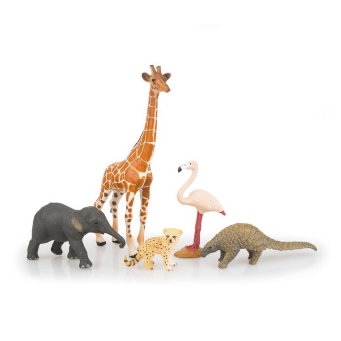 TOYMANY 12PCS Realistic Safari Animals & Zoo Animals Figurines, 2-6" Wild Life Animal Figures Set Includes Elephant,Lion,Giraffe,Chimpanzee, Cake Toppers Christmas Birthday Gift for Kids Todllers - Image 11