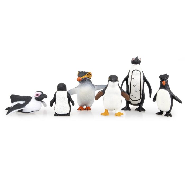 TOYMANY 10PCS Realistic Penguin Figurines, Plastic Polar Arctic Animal Figures Antarctic Set with Different Varieties of Penguin, Easter Eggs Cake Toppers Christmas Birthday Gift for Kids Toddlers - Image 4