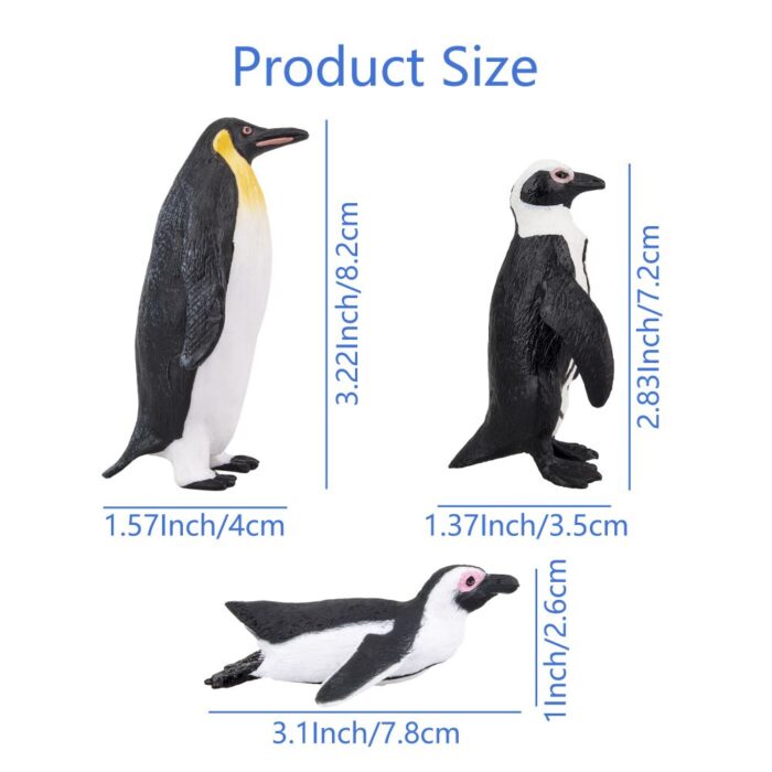 TOYMANY 10PCS Realistic Penguin Figurines, Plastic Polar Arctic Animal Figures Antarctic Set with Different Varieties of Penguin, Easter Eggs Cake Toppers Christmas Birthday Gift for Kids Toddlers - Image 7