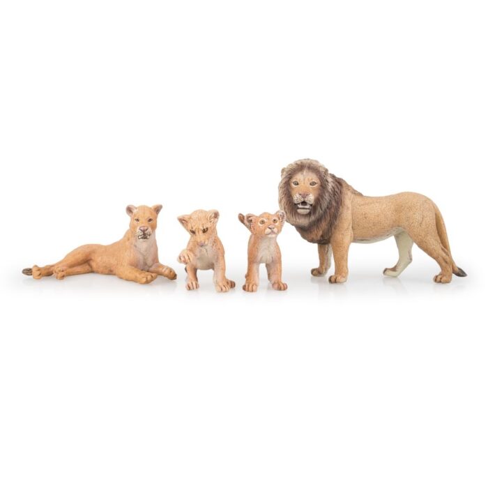 TOYMANY 4PCS Realistic Lion Figurines with Lion Cubs, 2-5" Safari Animals Figures Family Set Includes Baby Lions, Educational Toy Cake Toppers Christmas Birthday Gift for Kids Toddlers - Image 10