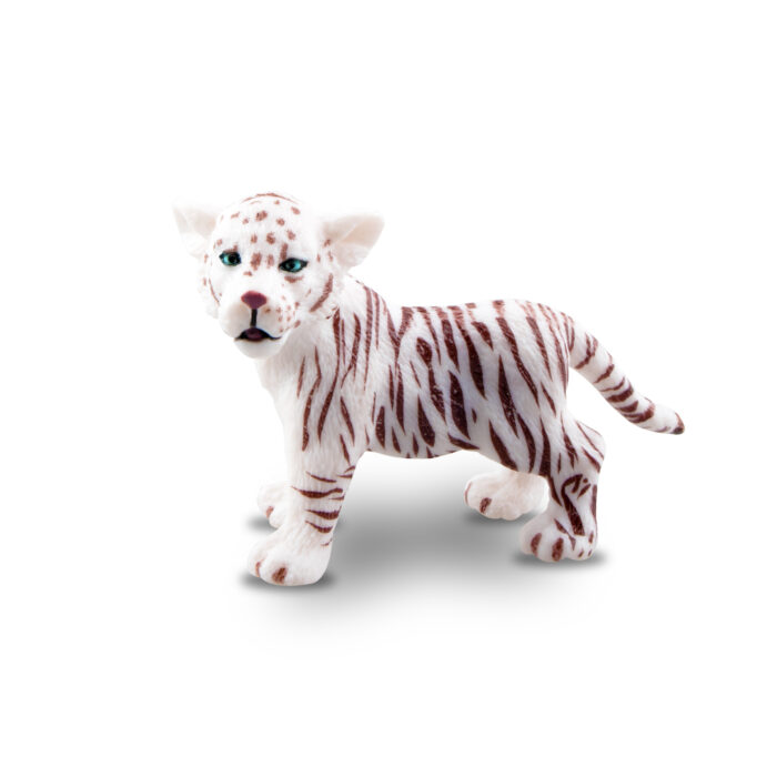 Toymany 4PCS Realistic White Tigers Figurines with Tiger Cubs, 2-6" Safari Animals Figures Family Set Includes Baby Tigers, Educational Toy Cake Toppers Christmas Birthday Gift for Kids Toddlers - Image 8