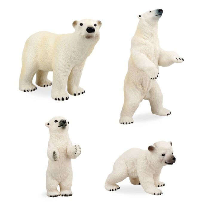 Toymany 4PCS Polar Bear Figurines Toy Set, 2-5" Realistic Plastic Polar Animals Figures Family Set with Baby Polar Bears, Educational Toy Cake Toppers Christmas Birthday Gift for Kids Toddlers - Image 13