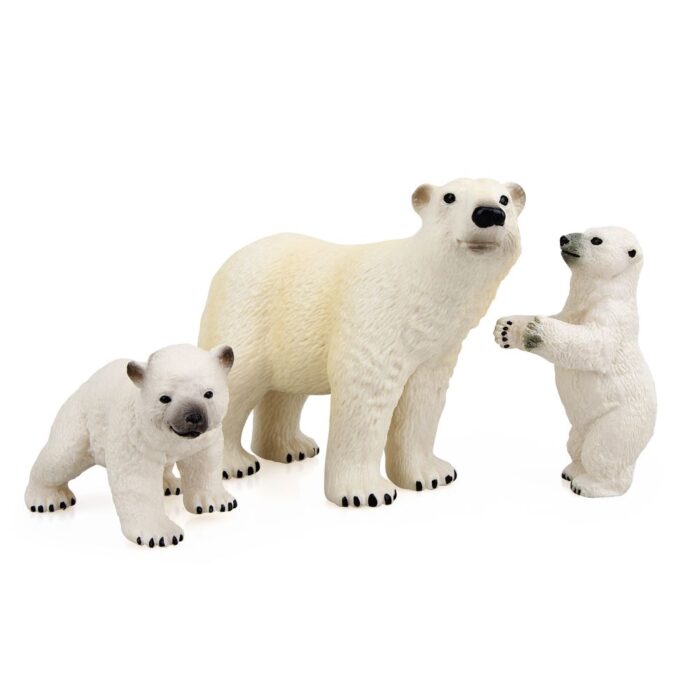 Toymany 4PCS Polar Bear Figurines Toy Set, 2-5" Realistic Plastic Polar Animals Figures Family Set with Baby Polar Bears, Educational Toy Cake Toppers Christmas Birthday Gift for Kids Toddlers - Image 12