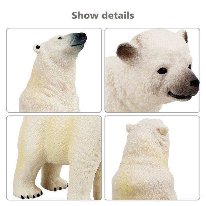 Toymany 4PCS Polar Bear Figurines Toy Set, 2-5" Realistic Plastic Polar Animals Figures Family Set with Baby Polar Bears, Educational Toy Cake Toppers Christmas Birthday Gift for Kids Toddlers - Image 9