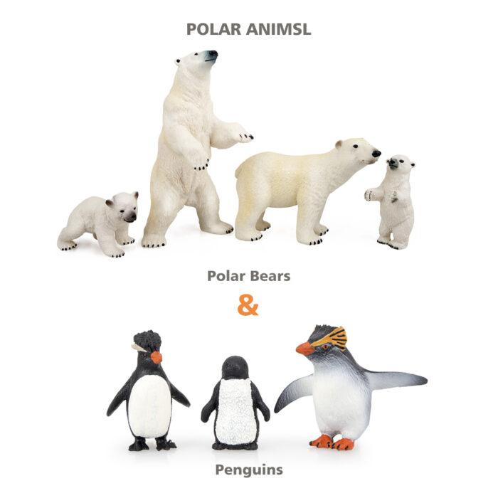 Toymany 4PCS Polar Bear Figurines Toy Set, 2-5" Realistic Plastic Polar Animals Figures Family Set with Baby Polar Bears, Educational Toy Cake Toppers Christmas Birthday Gift for Kids Toddlers - Image 14