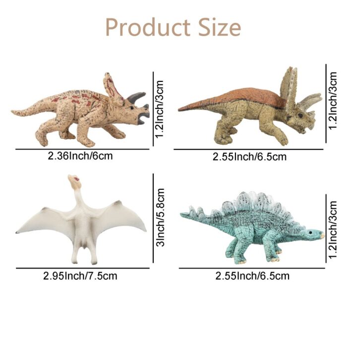 TOYMANY 8PCS Realistic Mini Dinosaurs Figures, Detailed Textures Dino Figurines Cake Topper Toy Set, Easter Eggs Christmas Birthday Gift for Kids Children Toddlers - Image 10