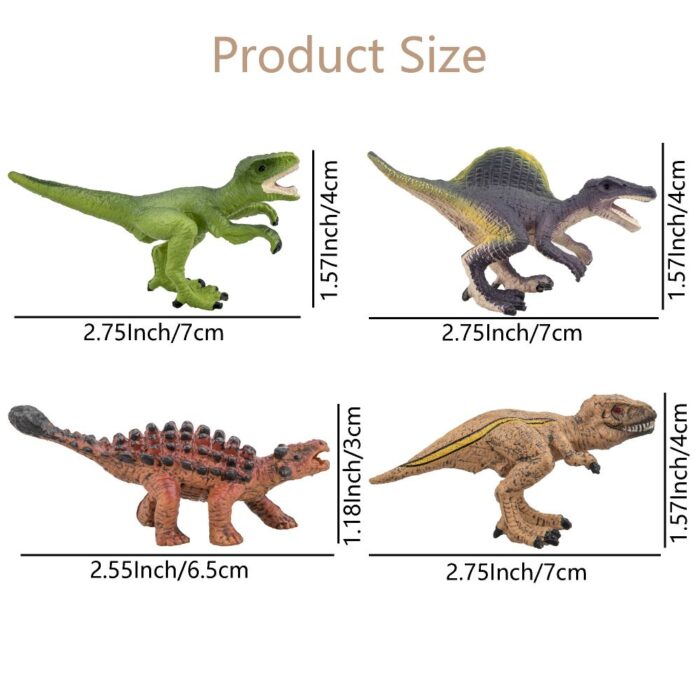 TOYMANY 8PCS Realistic Mini Dinosaurs Figures, Detailed Textures Dino Figurines Cake Topper Toy Set, Easter Eggs Christmas Birthday Gift for Kids Children Toddlers - Image 9