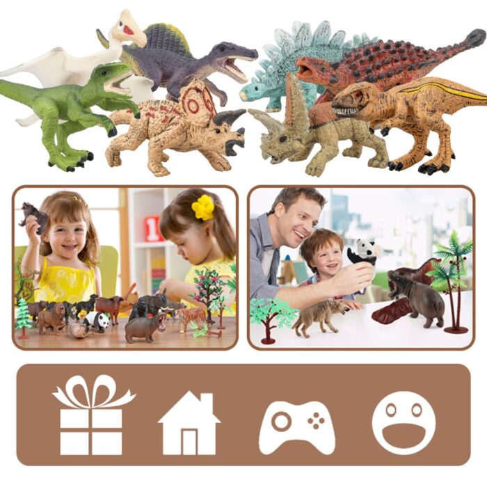 TOYMANY 8PCS Realistic Mini Dinosaurs Figures, Detailed Textures Dino Figurines Cake Topper Toy Set, Easter Eggs Christmas Birthday Gift for Kids Children Toddlers - Image 5