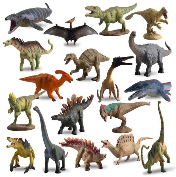 TOYMANY 18PCS 1-2" Tiny Dinosaur Figures, Detailed Texture Miniature Dino Figurines Cake Topper Toy Set with T-Rex, Easter Egg Christmas Birthday Gift Party Favor School Project for Kids Toddlers - Image 12