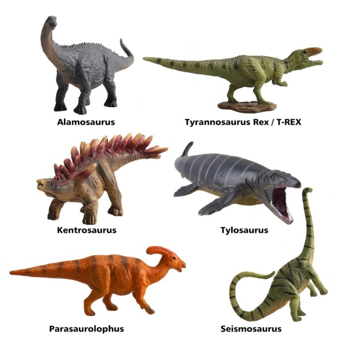 TOYMANY 18PCS 1-2" Tiny Dinosaur Figures, Detailed Texture Miniature Dino Figurines Cake Topper Toy Set with T-Rex, Easter Egg Christmas Birthday Gift Party Favor School Project for Kids Toddlers - Image 8