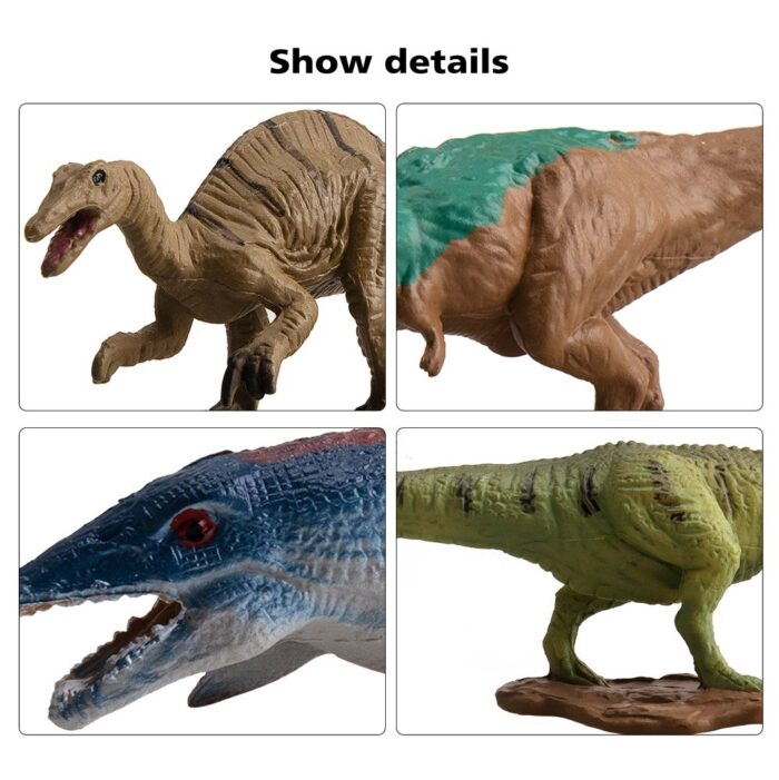 TOYMANY 18PCS 1-2" Tiny Dinosaur Figures, Detailed Texture Miniature Dino Figurines Cake Topper Toy Set with T-Rex, Easter Egg Christmas Birthday Gift Party Favor School Project for Kids Toddlers - Image 7