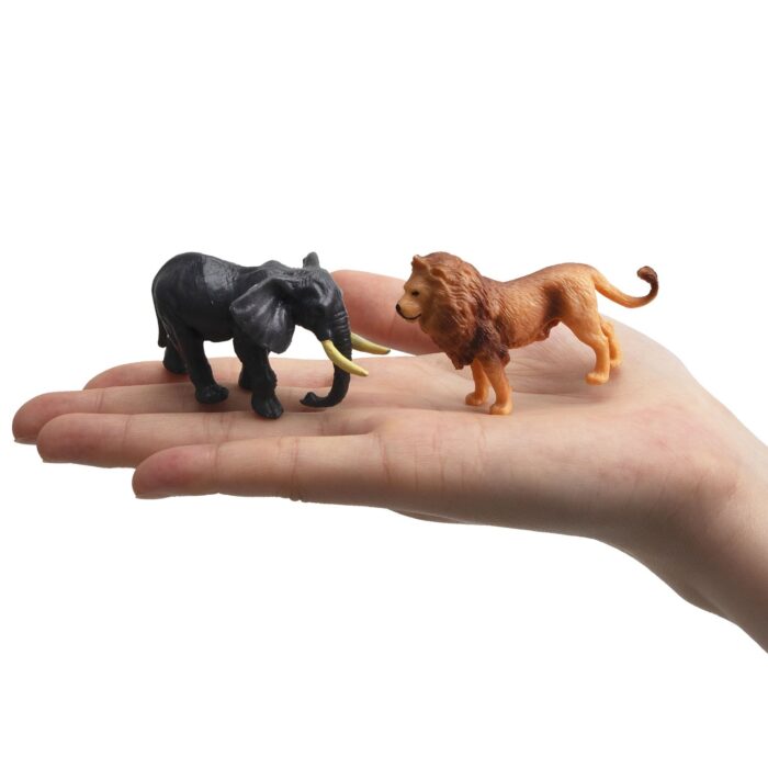 TOYMANY 14PCS 1-2" Tiny Safari Animal Figures Toy, Realistic Mini Jungle Zoo Animal Figurines Cake Topper Toy Set, Easter Egg Christmas Birthday Gift Party Favor School Project for Kids Toddlers - Image 11