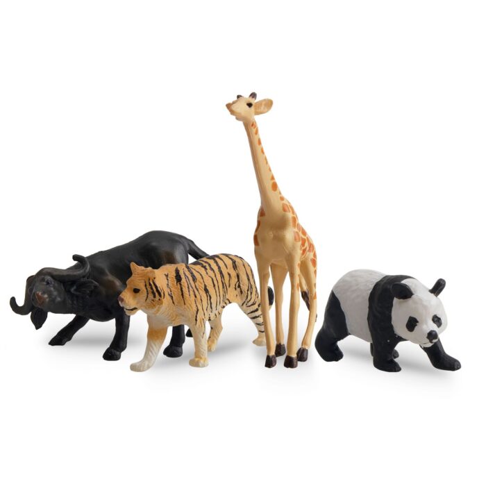 TOYMANY 14PCS 1-2" Tiny Safari Animal Figures Toy, Realistic Mini Jungle Zoo Animal Figurines Cake Topper Toy Set, Easter Egg Christmas Birthday Gift Party Favor School Project for Kids Toddlers - Image 4