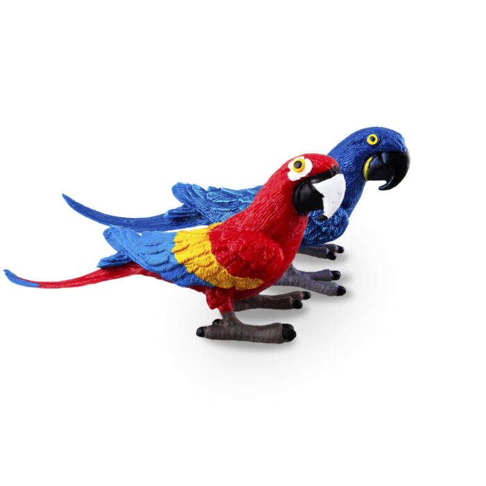 TOYMANY 9PCS Realistic Parrot Birds Figurines, 2-4" Plastic Macaw Animals Figures Set Includes Cockatoo,Scarlet Macaw, Educational Toy Cake Toppers Christmas Birthday Gift for Kids Toddlers - Image 11