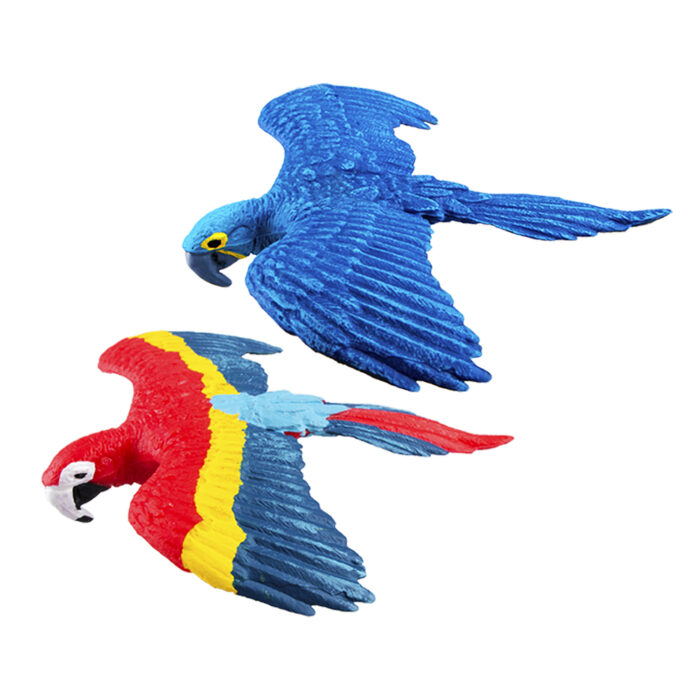 TOYMANY 9PCS Realistic Parrot Birds Figurines, 2-4" Plastic Macaw Animals Figures Set Includes Cockatoo,Scarlet Macaw, Educational Toy Cake Toppers Christmas Birthday Gift for Kids Toddlers - Image 10