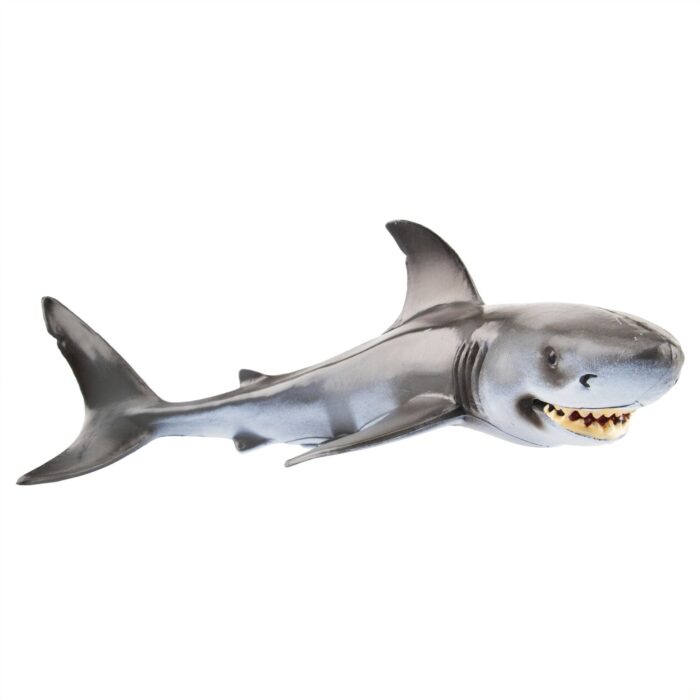 TOYMANY 6PCS 7" L Realistic Large Shark and Whale Figurines Bath Toy Set, Plastic Play Ocean Sea Animals Figures Set Includes Mako Shark,Great White Shark, Christmas Birthday Gift for Kids Toddlers - Image 6