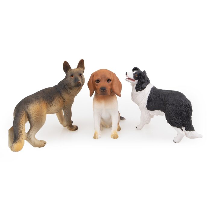 8PCS Dog Figurines Toy Set, Realistic Detailed Plastic Dog Figures Animals Toy Playset with Husky Retriever Bulldog - Image 5