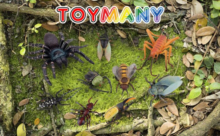 12PCS Realistic Insects Figures Toys - Plastic Bugs Figurines Set with Cicada Cricket Scarab Bee Ant Spider - Image 13