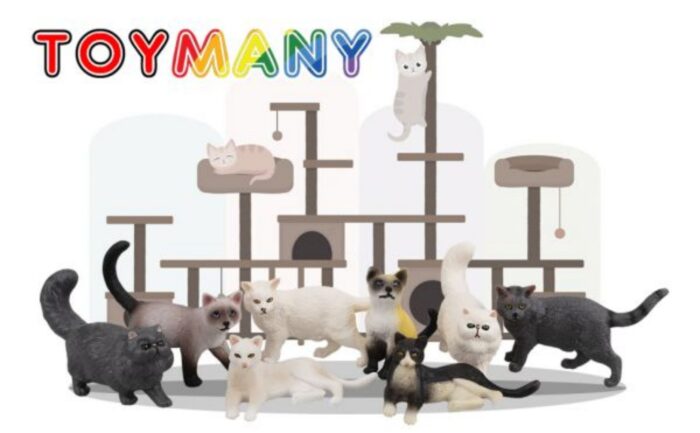 8PCS Small Black White Cat Figurines, Realistic Educational Cat Figures Toy Set - Image 11