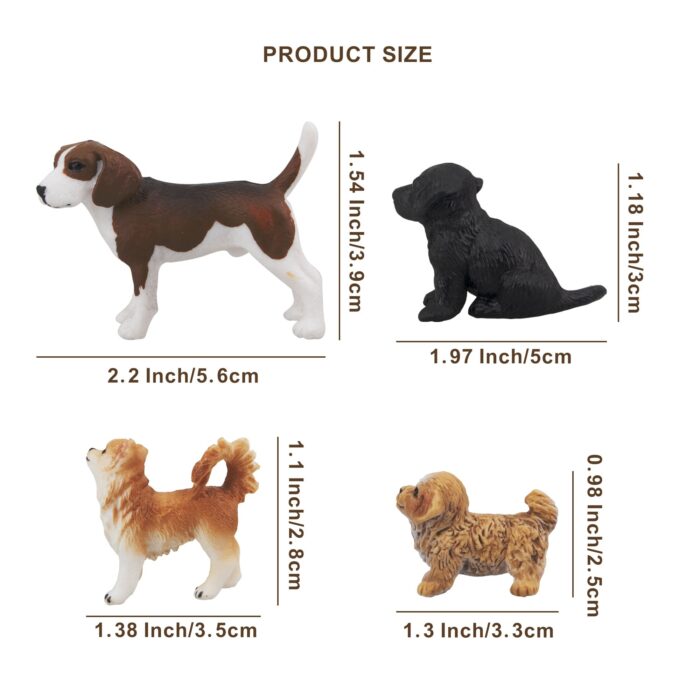 12PCS Mini Dog Figurines Toy Set, Realistic Detailed Plastic Puppy Figures Playset - Image 13