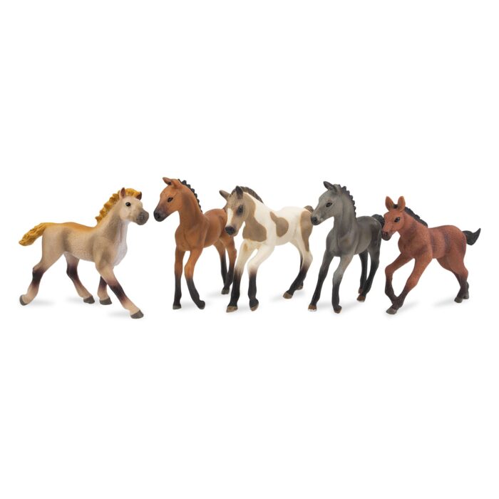 8PCS 3-4" Horse Figurines Toy Set, Realistic Detailed Plastic Pony Figures Foal Animals Toy Playset, Cake Toppers Easter Eggs - Image 3