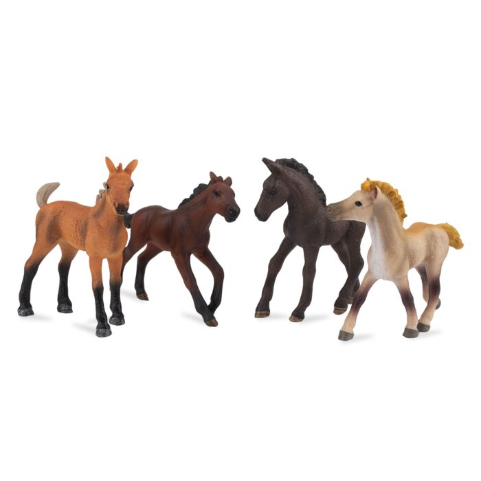 8PCS 3-4" Horse Figurines Toy Set, Realistic Detailed Plastic Pony Figures Foal Animals Toy Playset, Cake Toppers Easter Eggs - Image 4