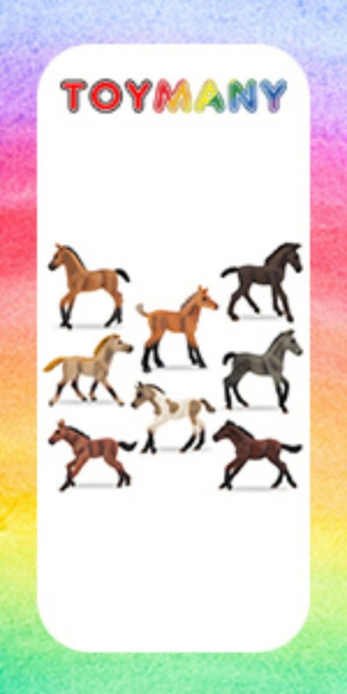 8PCS 3-4" Horse Figurines Toy Set, Realistic Detailed Plastic Pony Figures Foal Animals Toy Playset, Cake Toppers Easter Eggs - Image 13