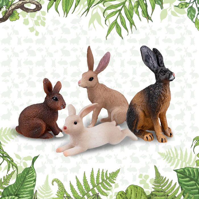 10PCS Easter Bunny Rabbit Figures Hare Figurines - Image 5